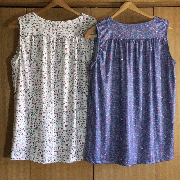 2 Floral Tank Blouses NWOT - Picture 2 of 6